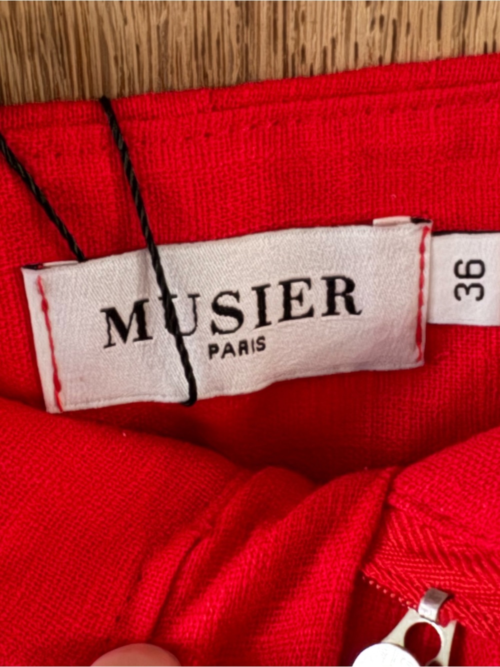 MUSIER PARIS Red Linen Soline Shorts Size 36 (4 US) CURRENT Stock ON REVOLVE - Picture 9 of 9